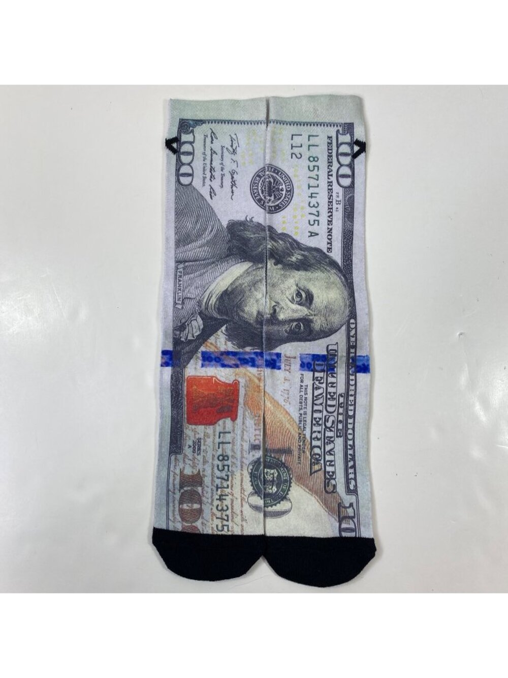 Mens Odd Sox 100 Dollar Bill Novelty Crew Socks Money Shoe Size 6-13